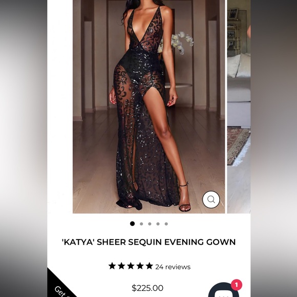 Sequin black dress - Picture 3 of 11